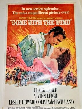 Vintage 1976 Gone With The Wind Art Poster